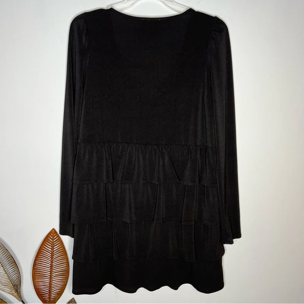 Show Me Your MuMu | Tier‎ Mini Black Ruffle Dress